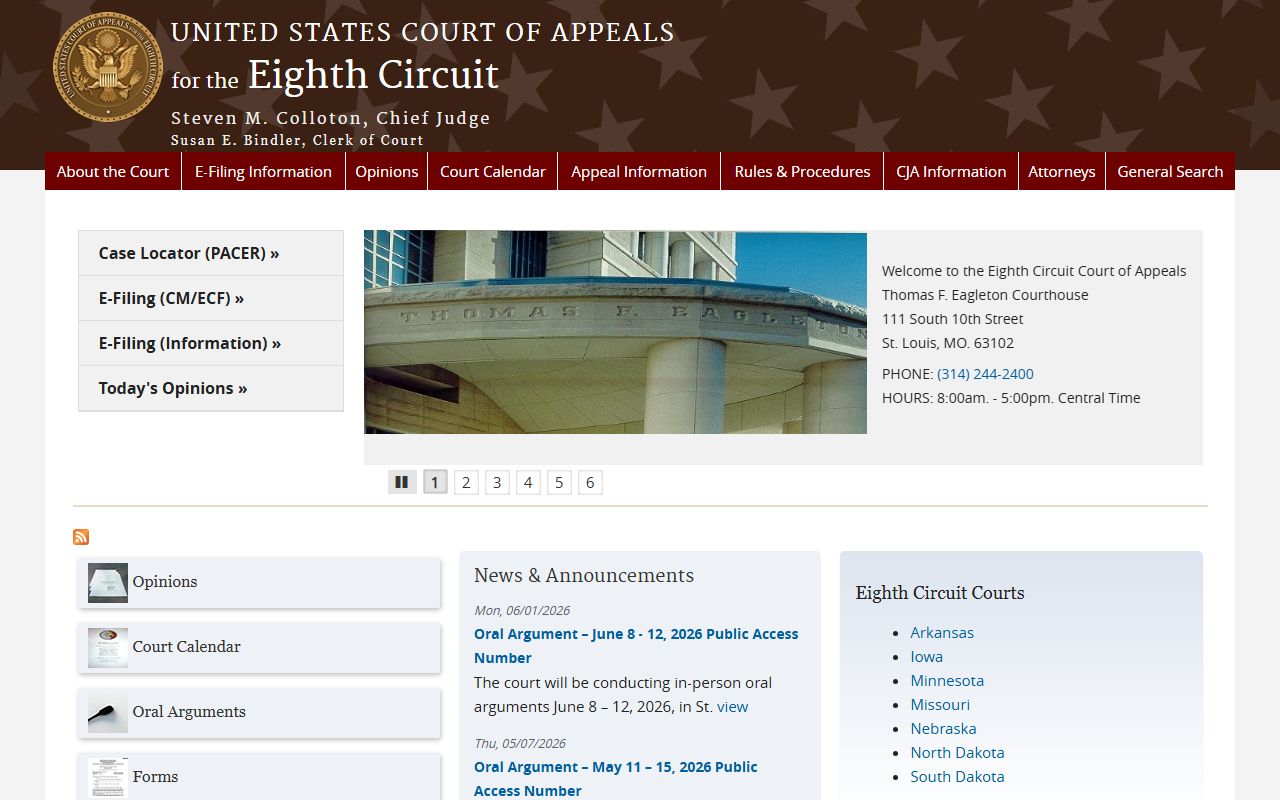 Norman County District Court Eighth Circuit federal appeals distinction