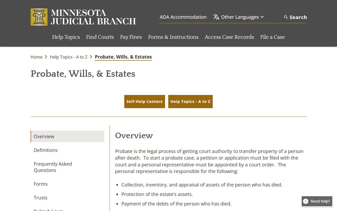 Norman County probate records Minnesota probate guidance